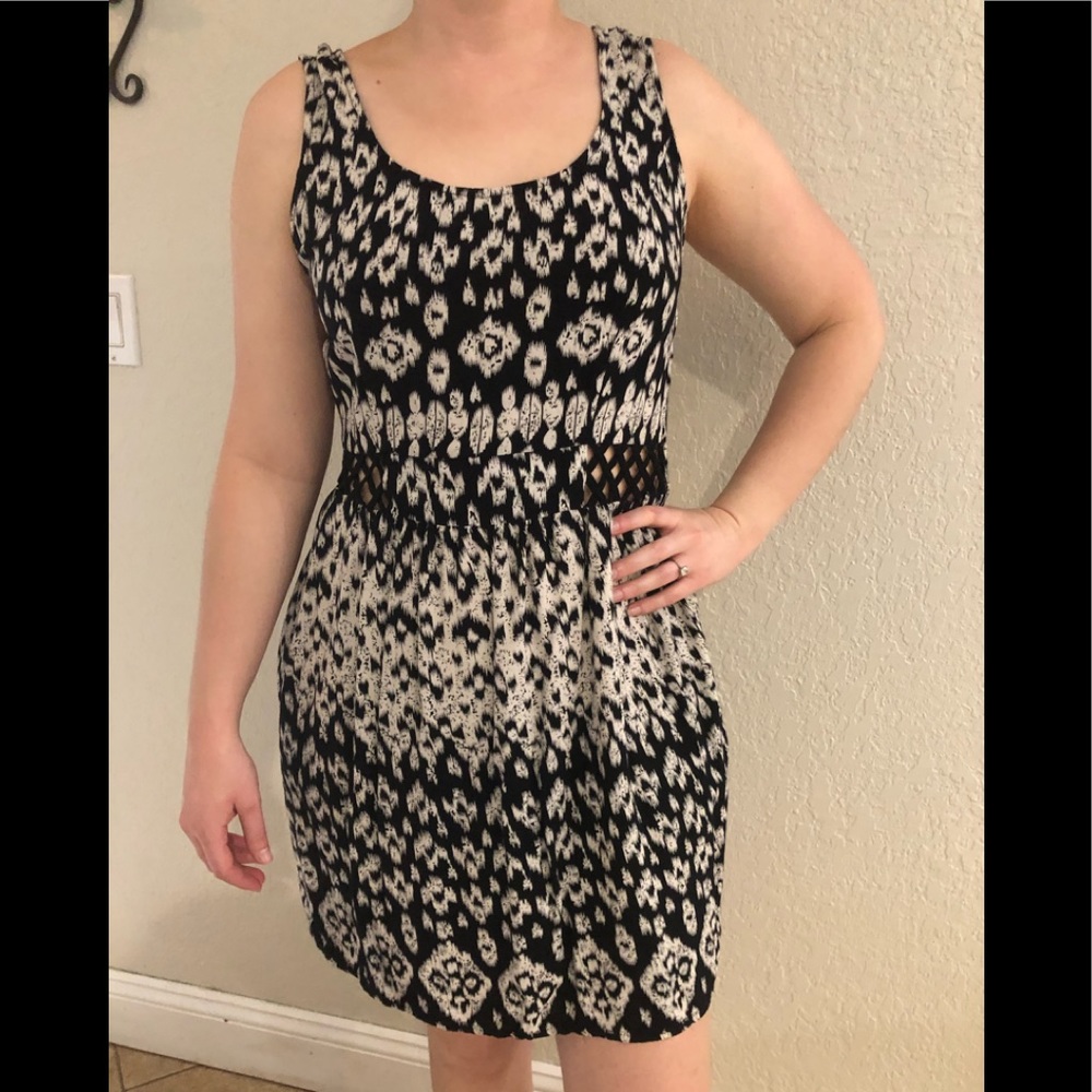 Black and white patterned sundress